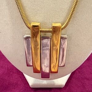 Avon Gold and Silver Bar Necklace